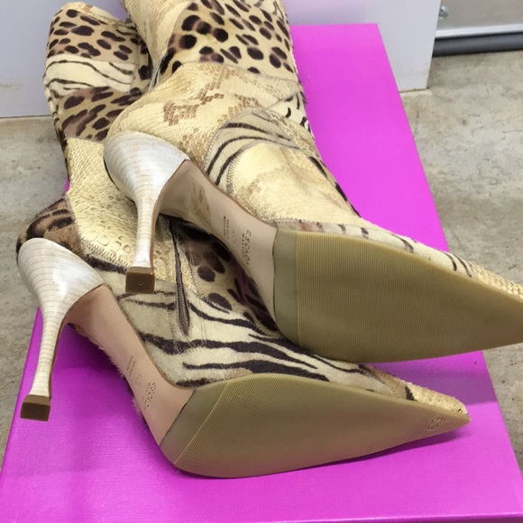 Escada Patchwork skin and fur boots - Picture 6 of 7